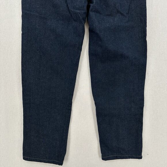 Dickies Flannel Lined Jeans Women 8 Relaxed Fit Straight Blue Denim Plaid Hemmed - Picture 7 of 12